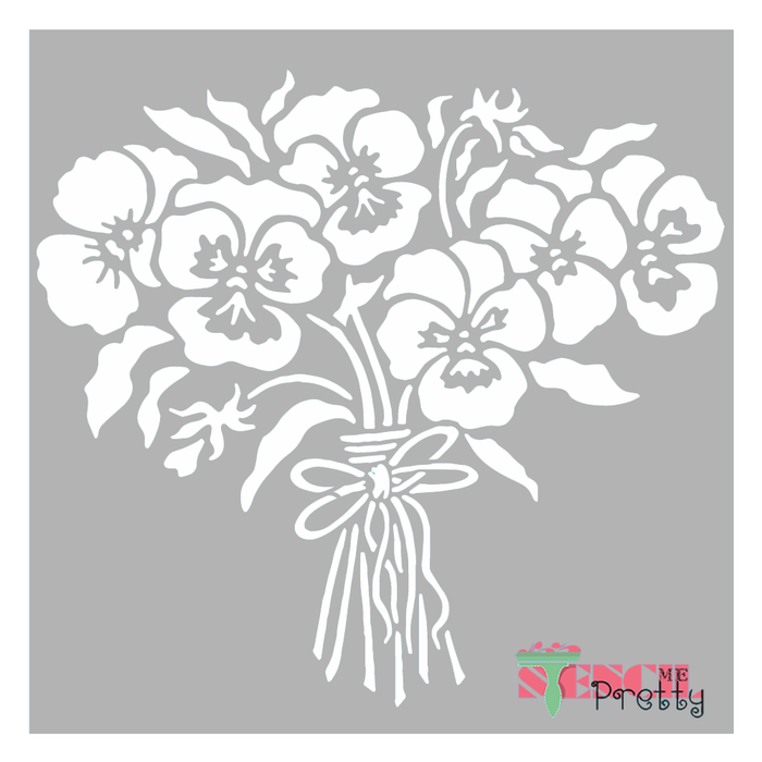 rustic floral stencil