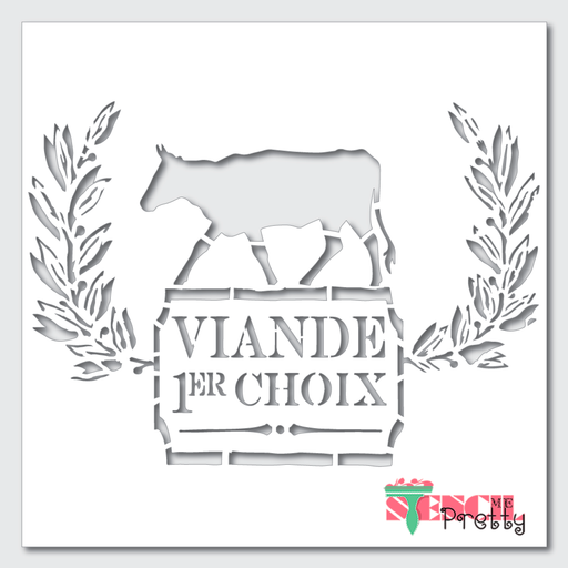 french cow stencil