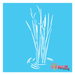 corndog grass stencil