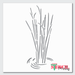 corndog grass stencil