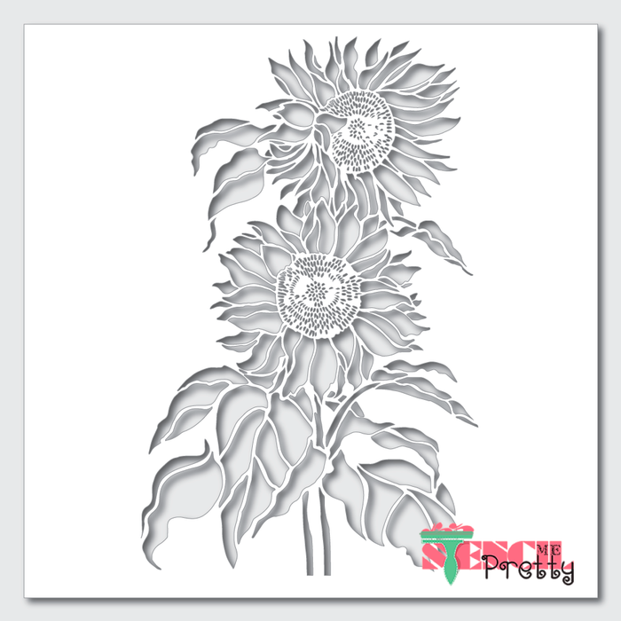 sunflower stencil