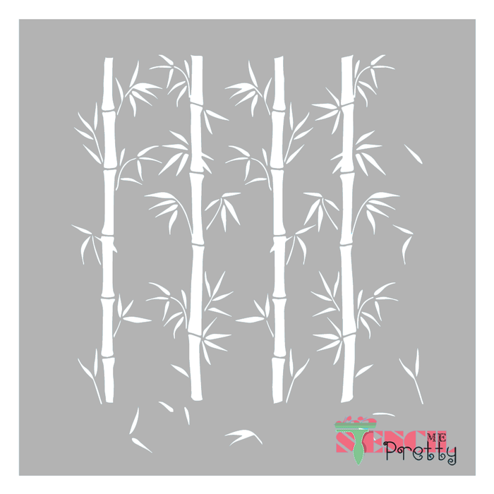 bamboo trees stencil