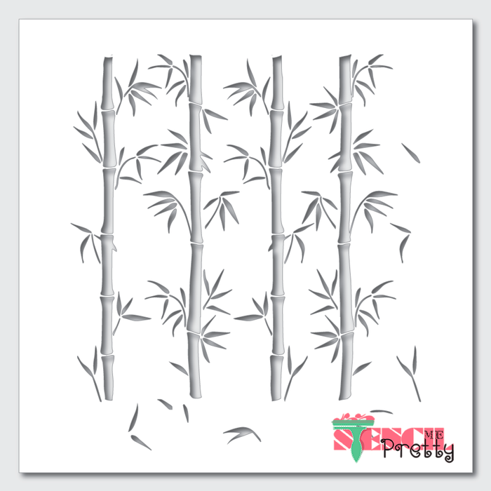 bamboo trees stencil