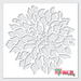 single head flower stencil