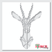 gazelle stencil
