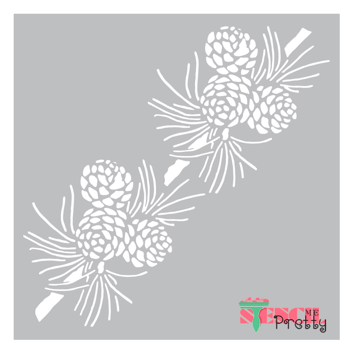 pinecone stencil
