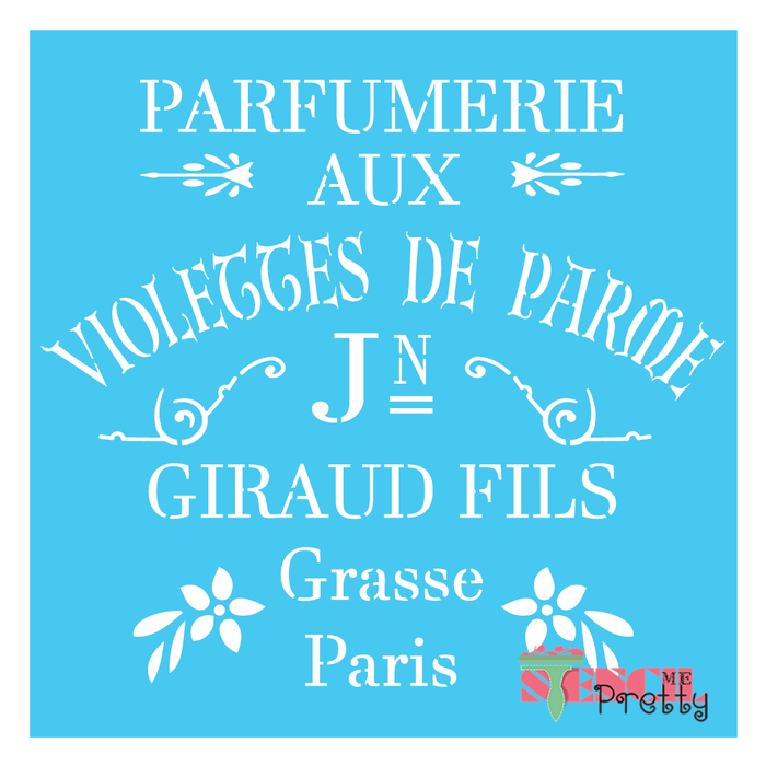 french violettes stencil