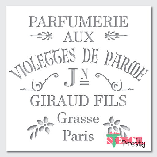 french perfume stencil