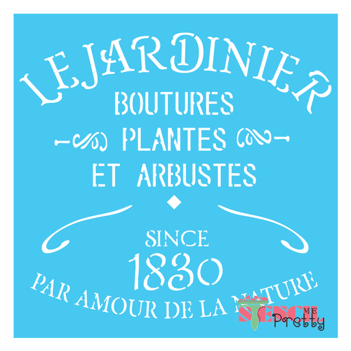 french garden stencil