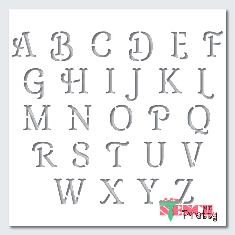 upper case letters stencil