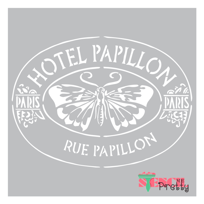 rue papillon stencil