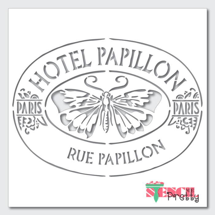 rue papillon stencil
