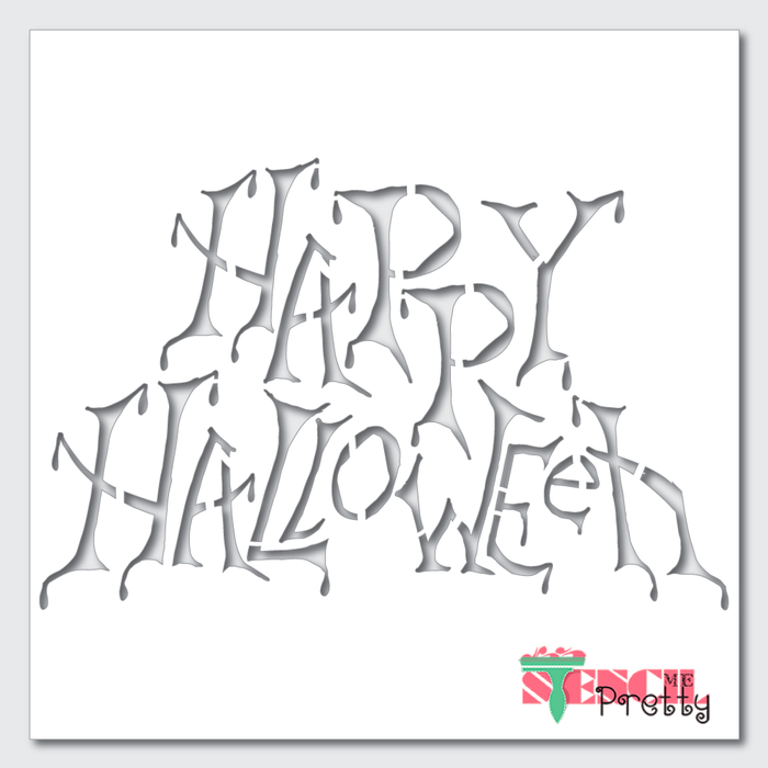 happy halloween stencil