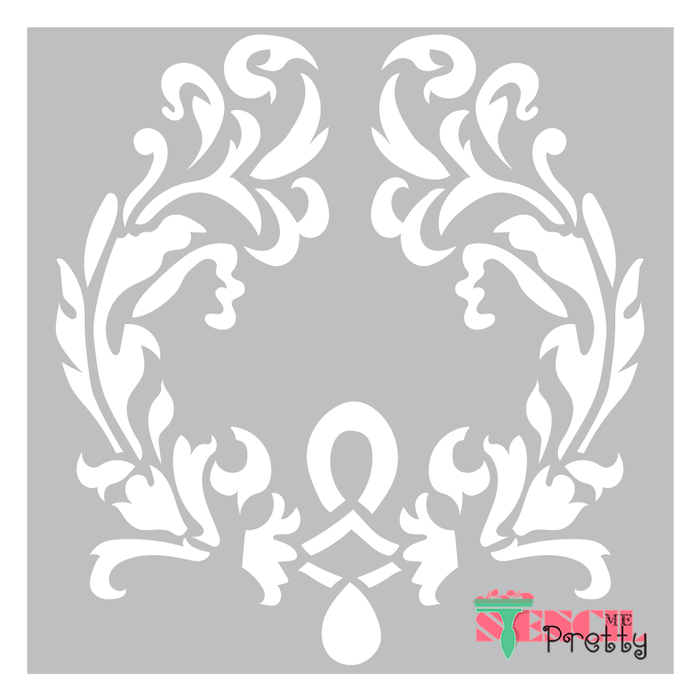 damask wall stencil
