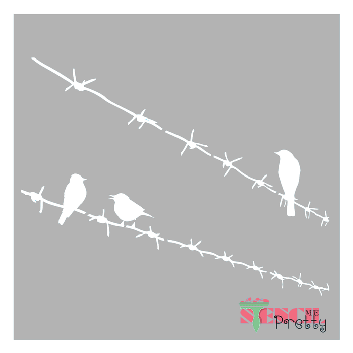 birds airbrush stencil