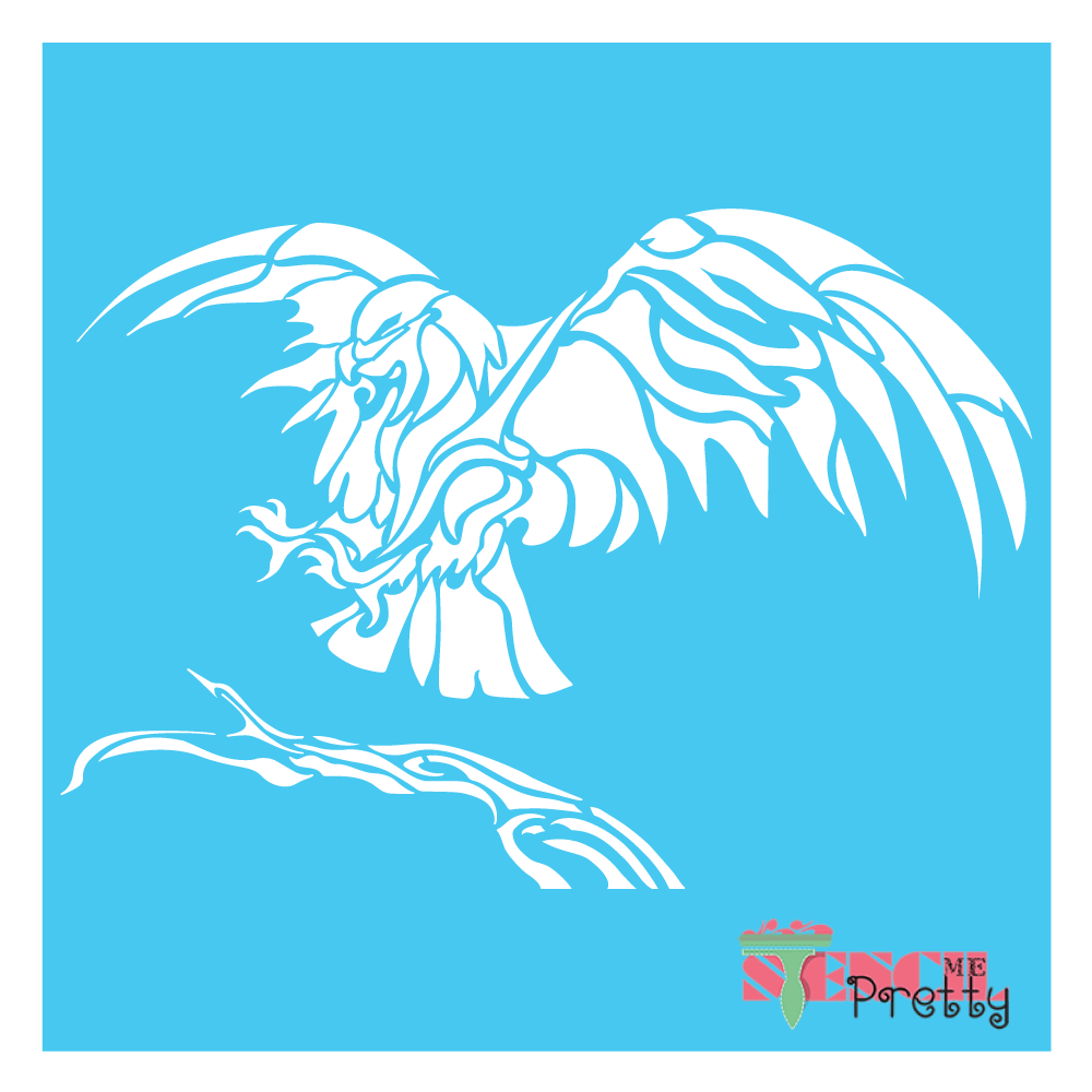 landing eagle stencil