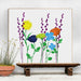 wild flowers stencil