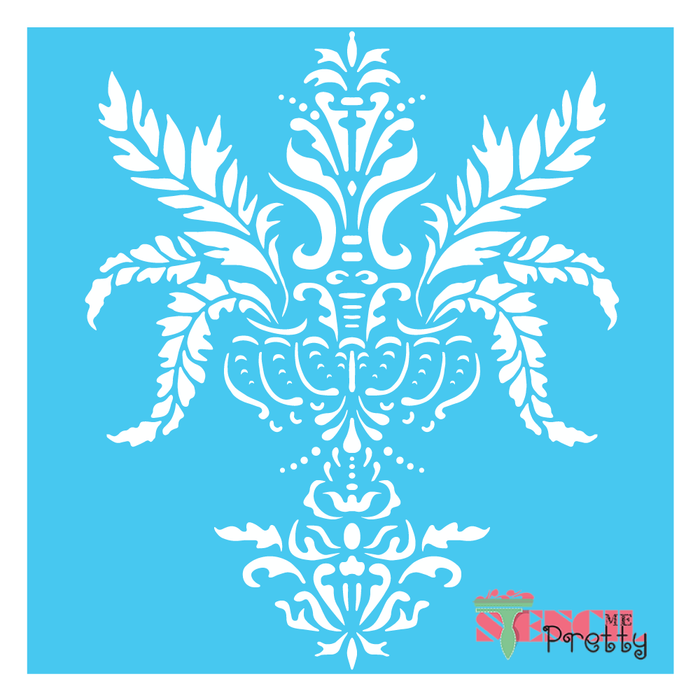 damask fern stencil
