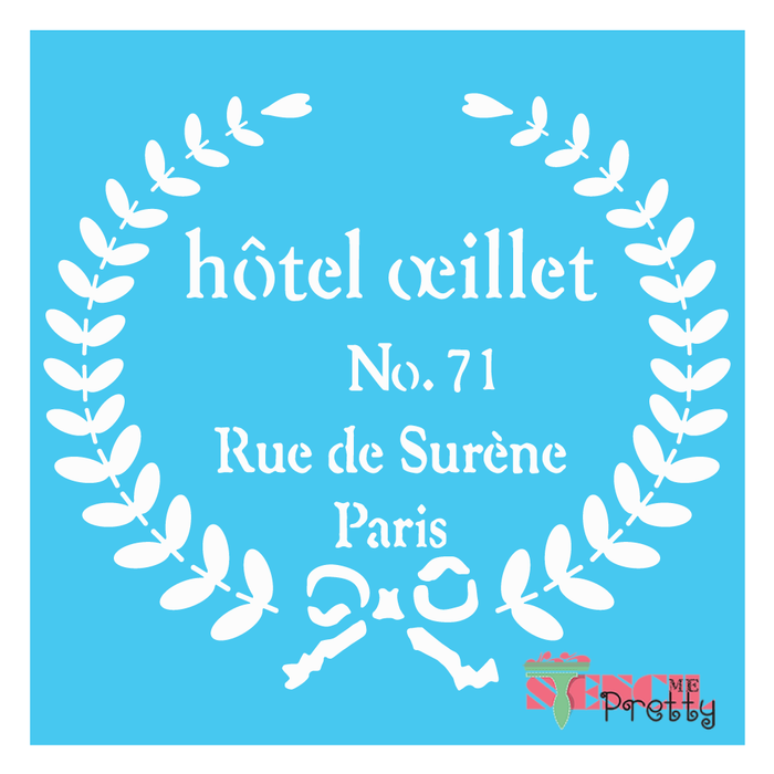 french hotel sign stencil