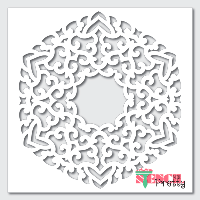 baroque mandala stencil