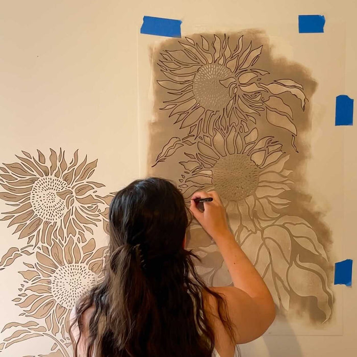 sunflower stencil