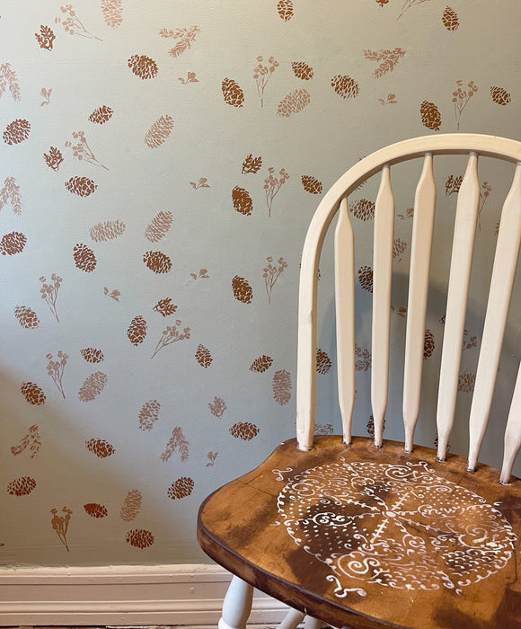 pine cone designed chair pillow