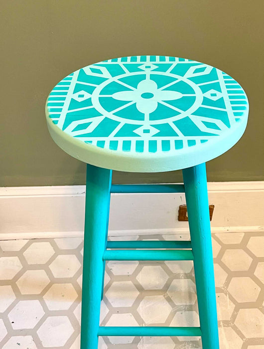 tribal tile stencil