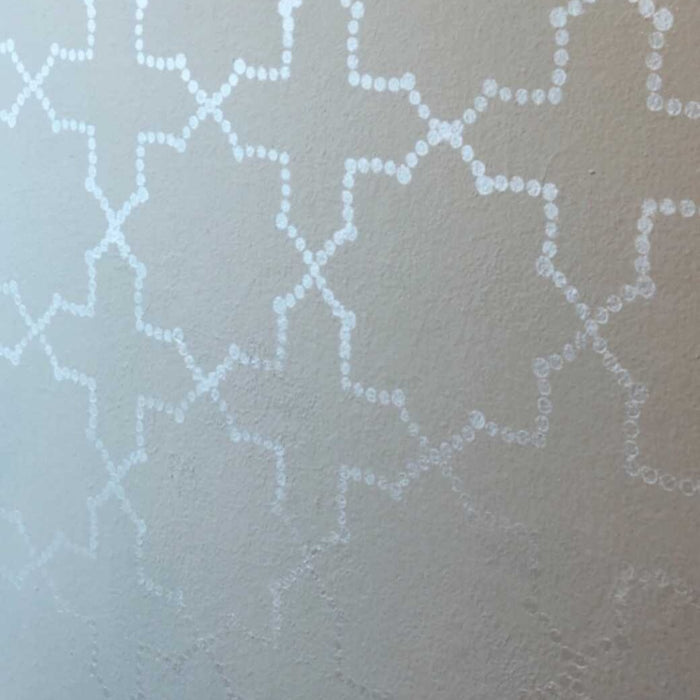 polka flower stencil