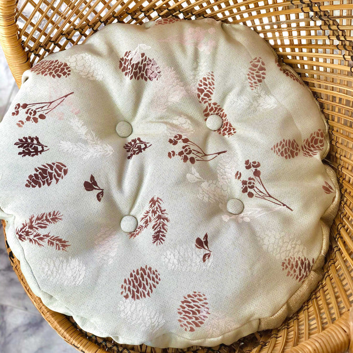 pine cone designed chair pillow