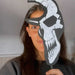 half skull stencil