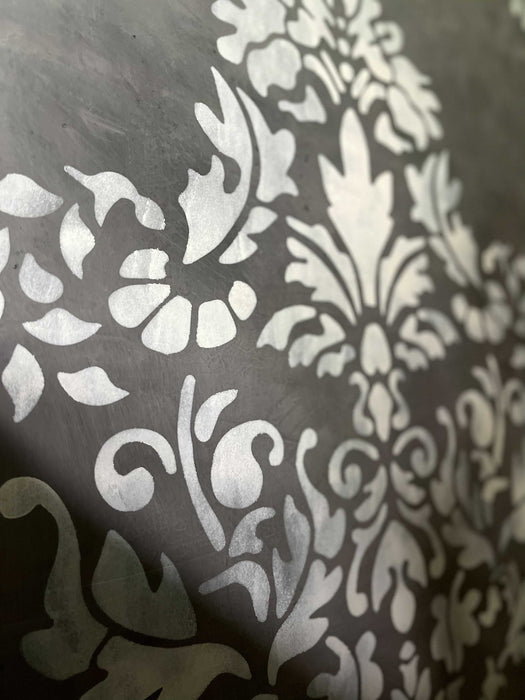 damask accent wall stencil