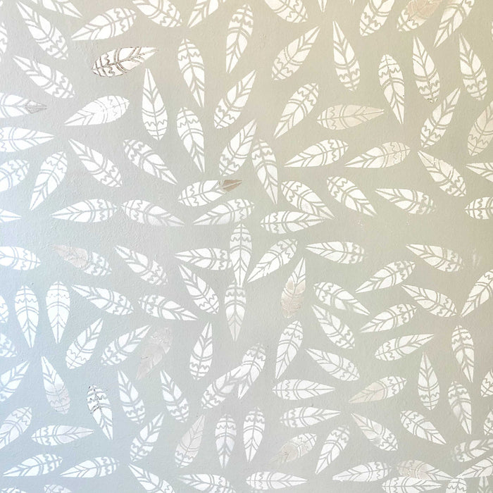 aztec feathers stencil