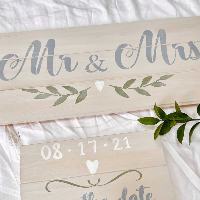 mr and mrs stencil