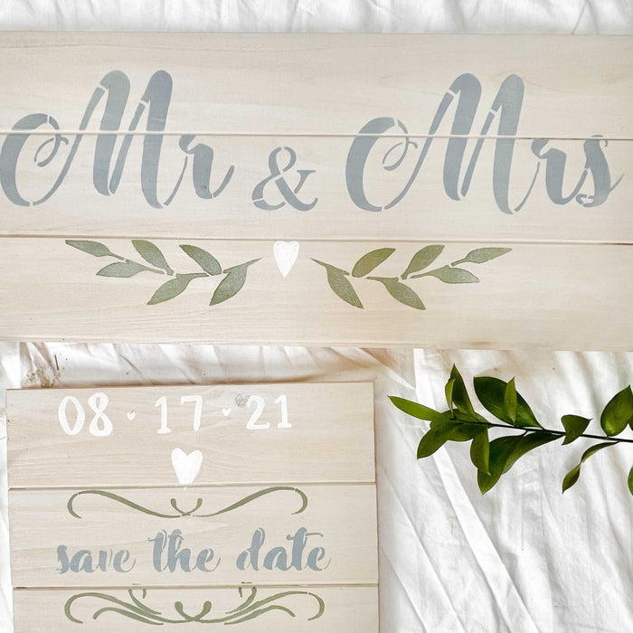 wedding day stencil