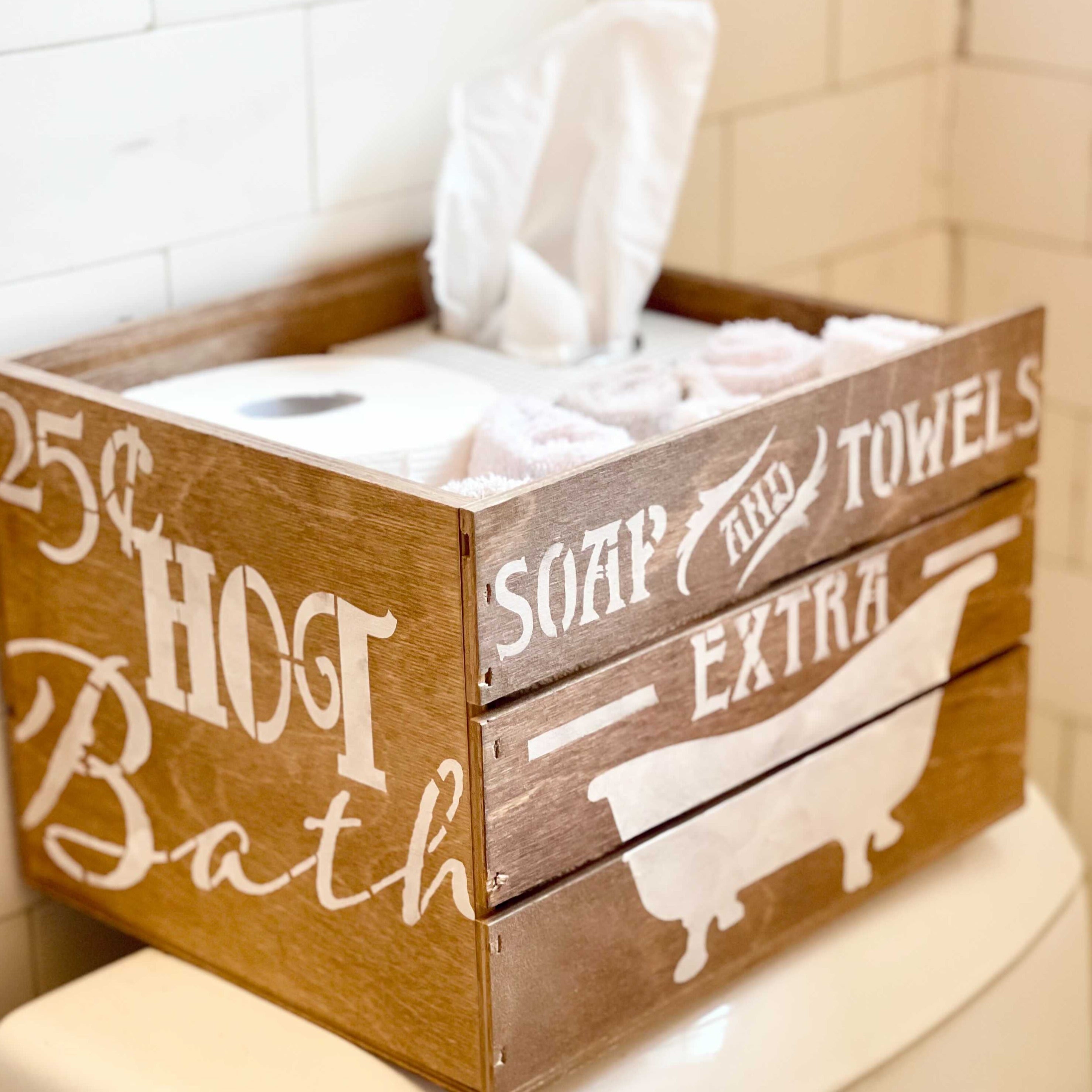 bath sign stencil