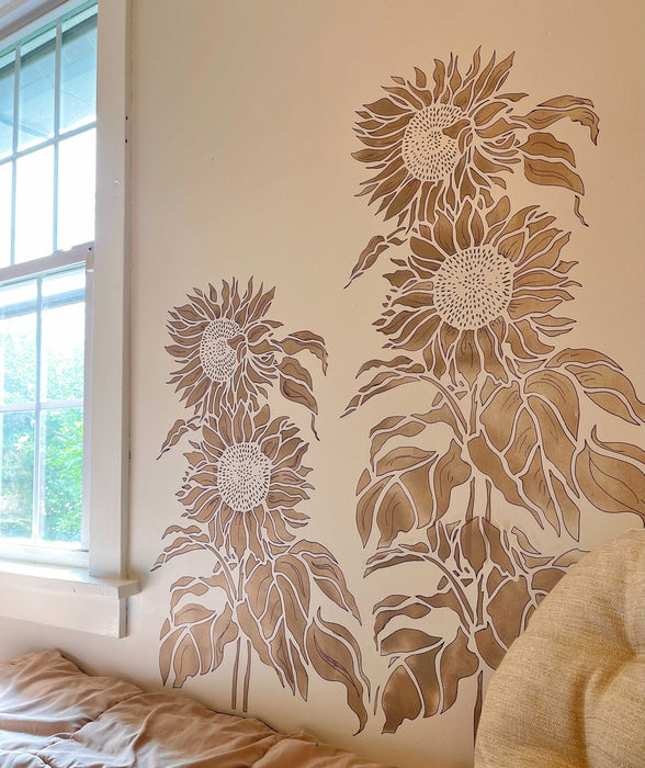 sunflower stencil