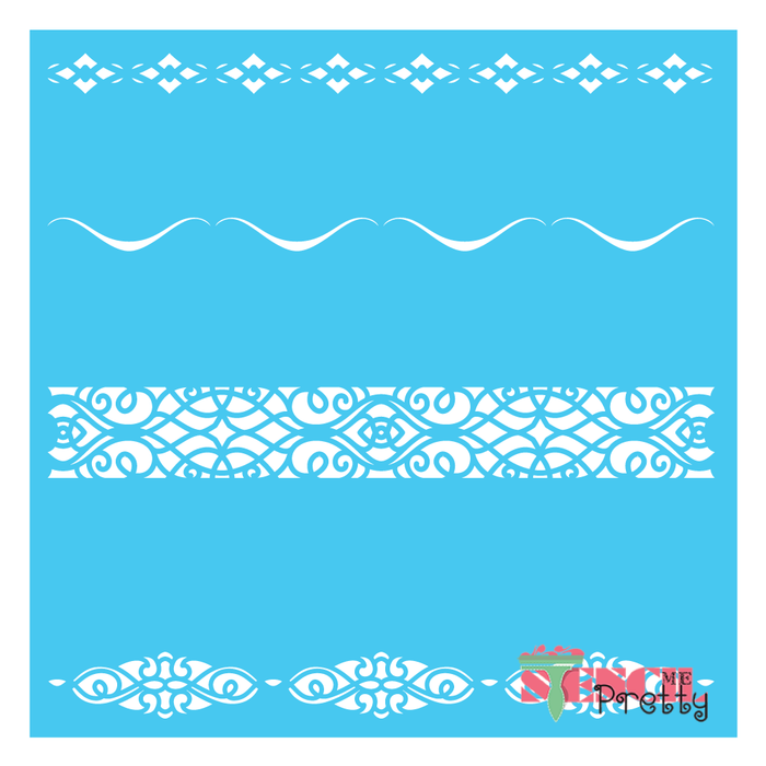 victorian style edge stencil