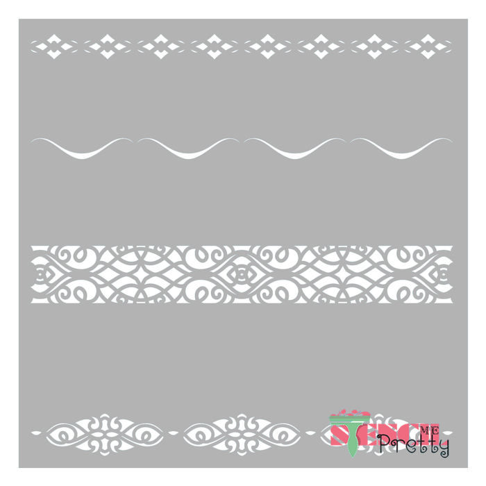 victorian style edge stencil