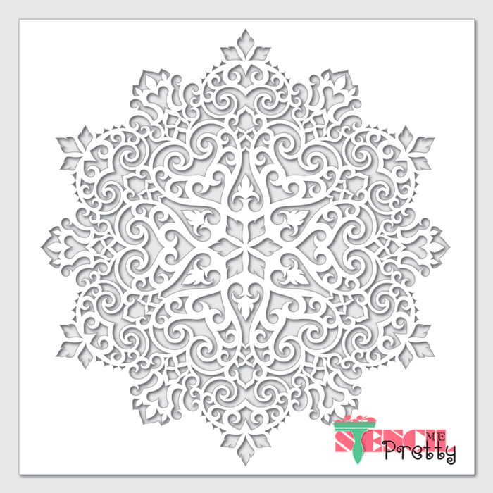 intricate mandala stencil