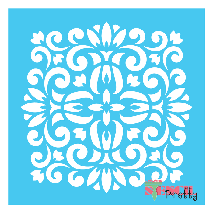 ornate tile stencil