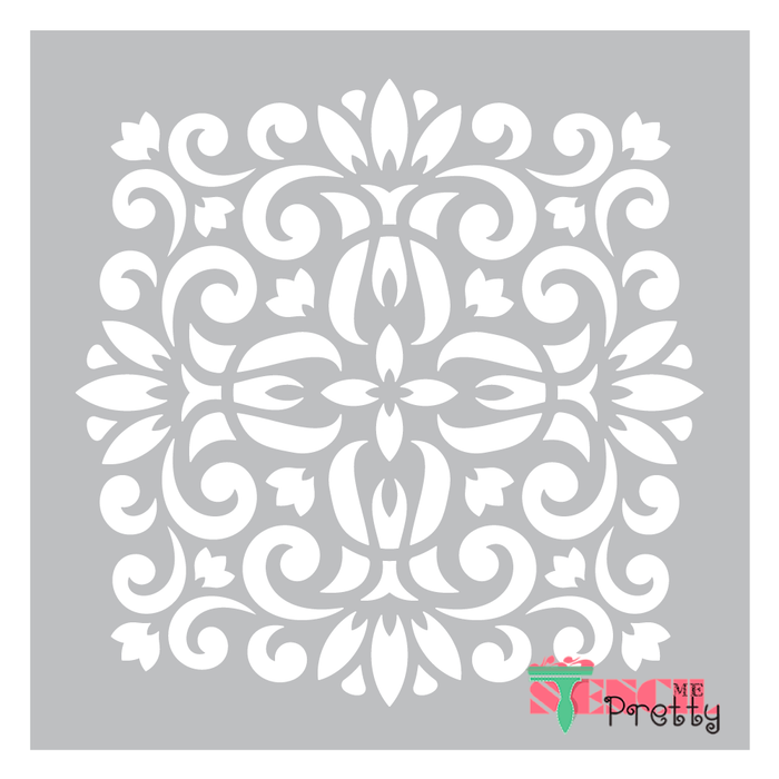 ornate tile stencil