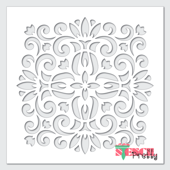 ornate tile stencil