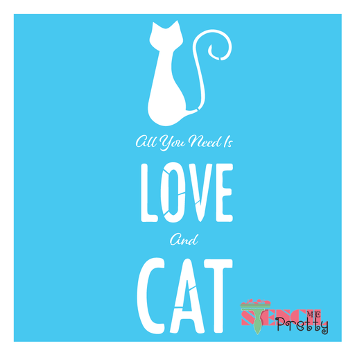 All You Need Is Love Feline Cat Lovers stencil