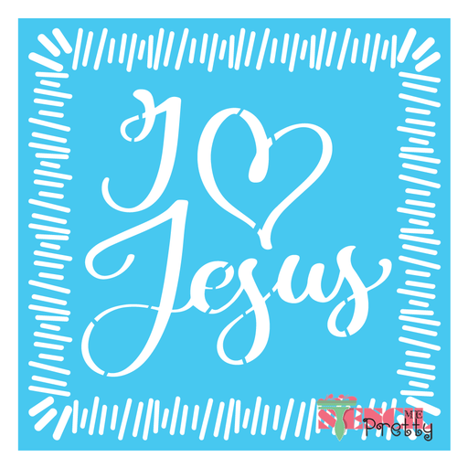 i love jesus stencil