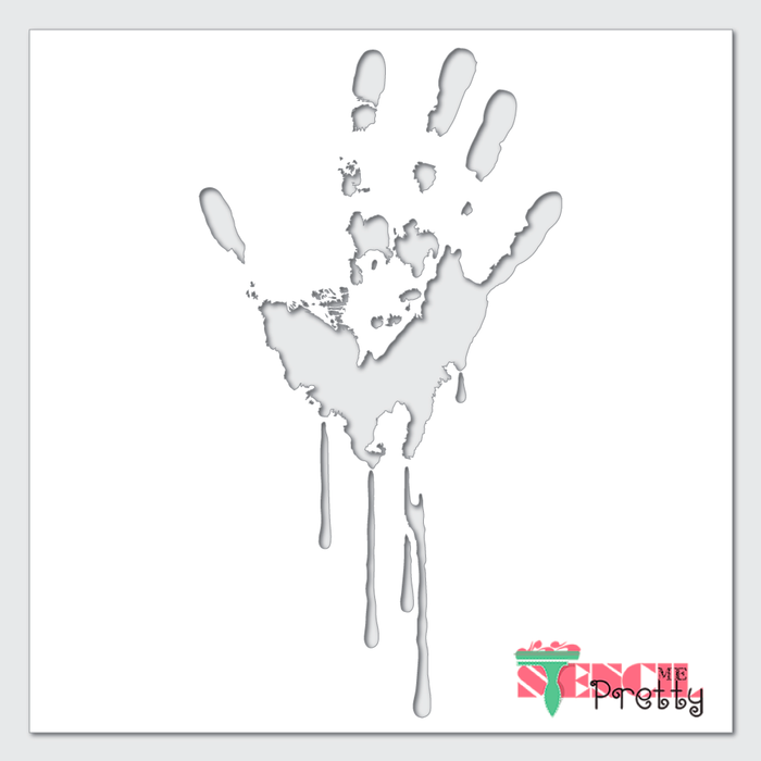 bleeding hand stencil