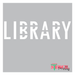 library sign stencil