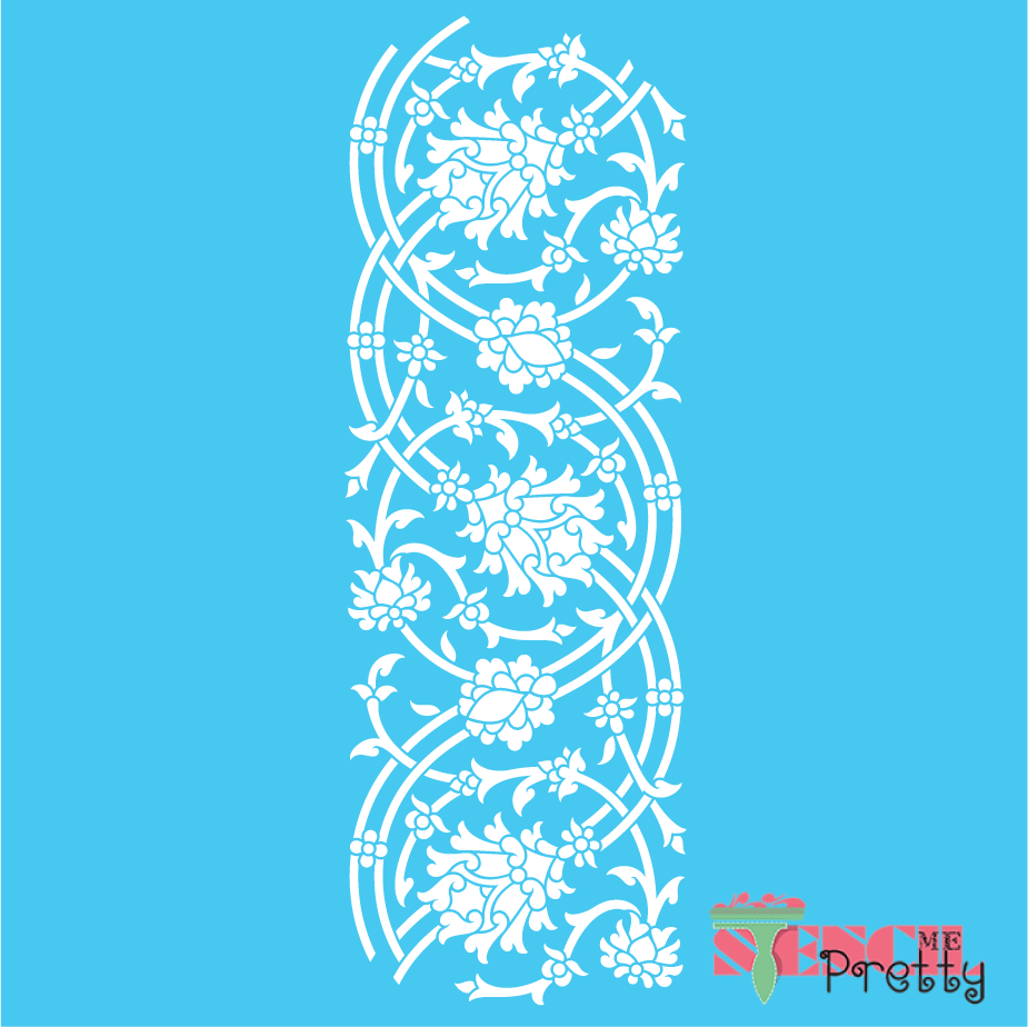 ornate persian border stencil