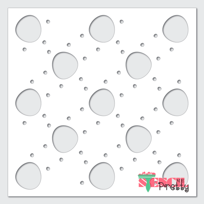 egg shaped dots stencil