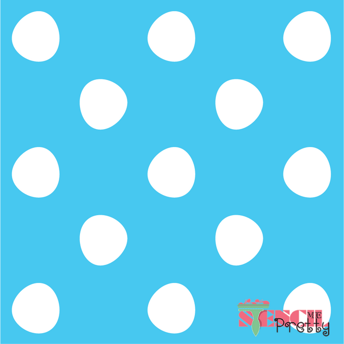 polka dots egg stencil