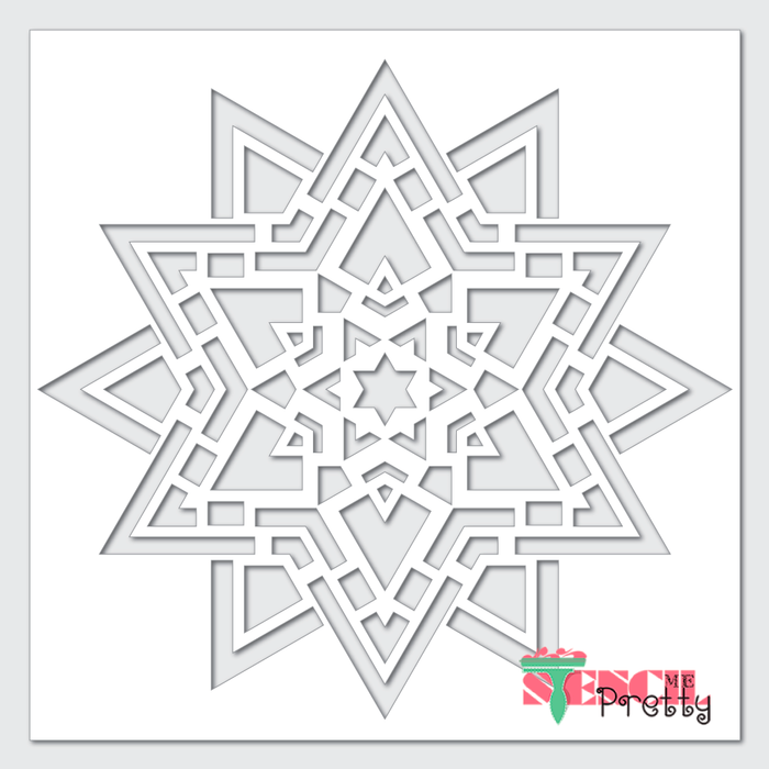 eastern mandala stencil